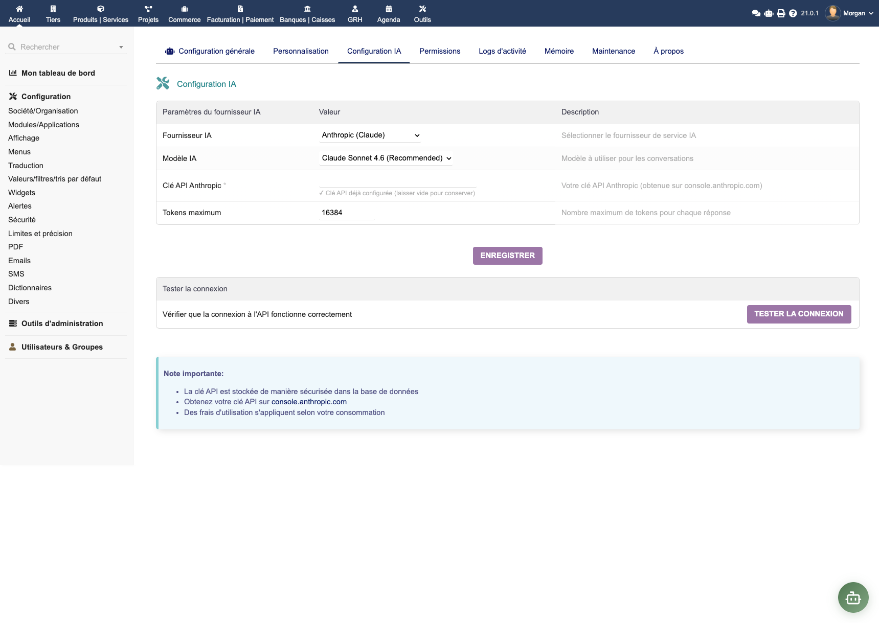 AI provider and model selection