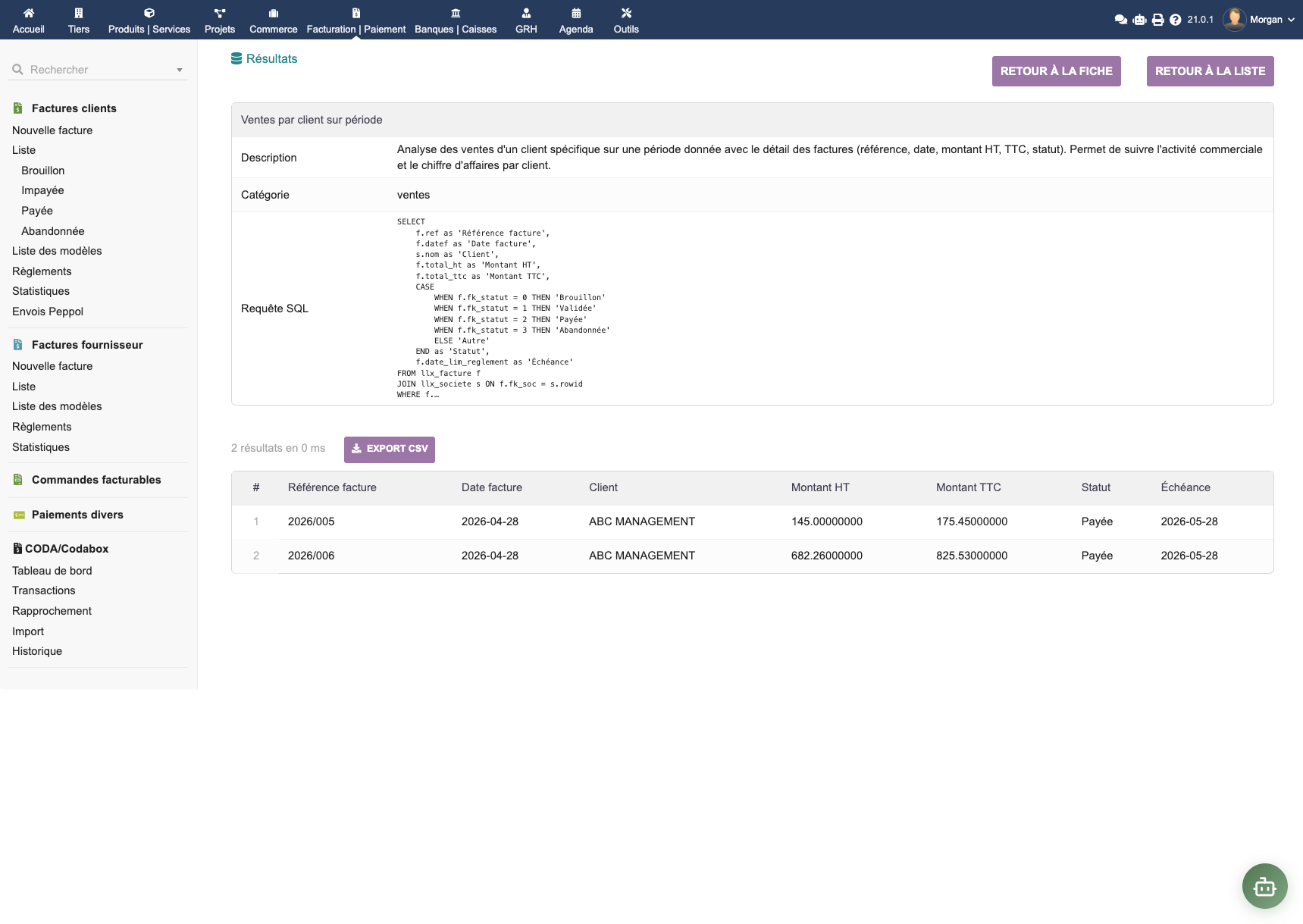 Result — sales by product