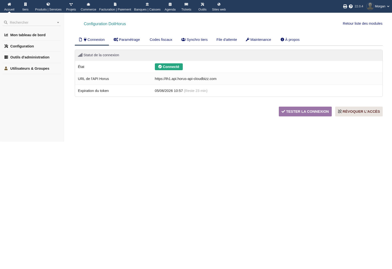 Secure OAuth2 connection to Horus